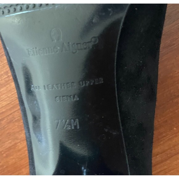 Etienne Aigner Pumps Dress Shoes Size 7.5  Two Toned Black & Brown - Picture 13 of 14